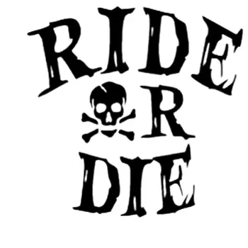 

Reflective Ride or Die Car Stickers and Decals Cover Scratches Accessories for Rear Windshield Bumper Window Trunk KK15*15cm