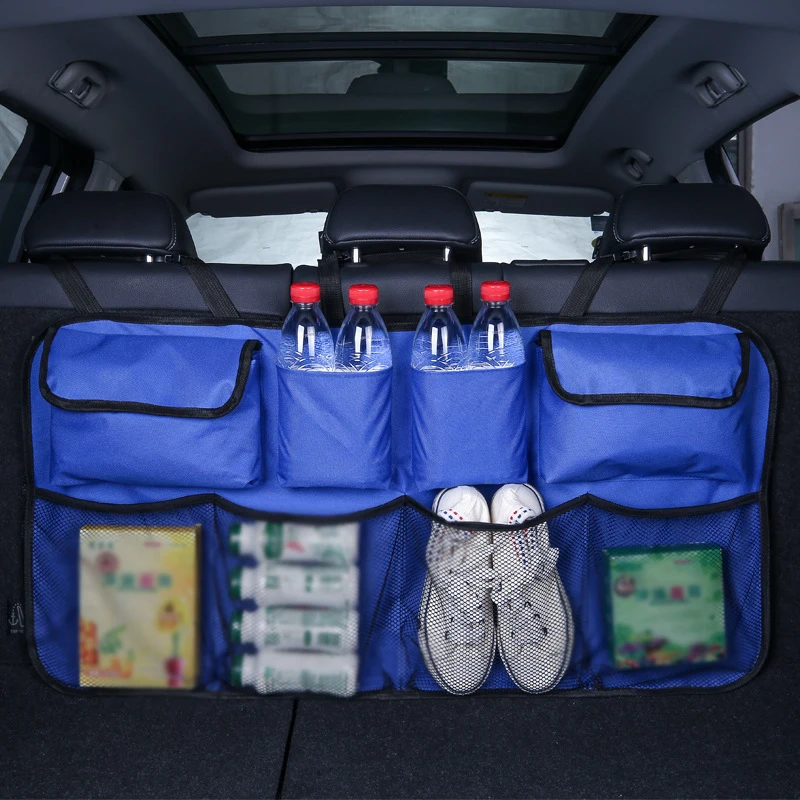 Universal Car Trunk Organizer Waterproof Back Seat Storage Bag Net High Capacity Multi-use 4-Pocket Oxford Accessories | Автомобили и