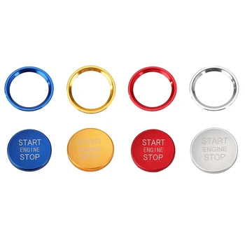 

Car Styling Auto Engine Start Stop Button Ring Case For A4 A7 Q5 A5 A6 C7 Sticker Circle Accessories