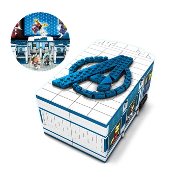 

Marvel Avengers Endgame Super Heros Transformation Garage Building Blocks Hulk Spiderman Figures Model Toys for Children gifts