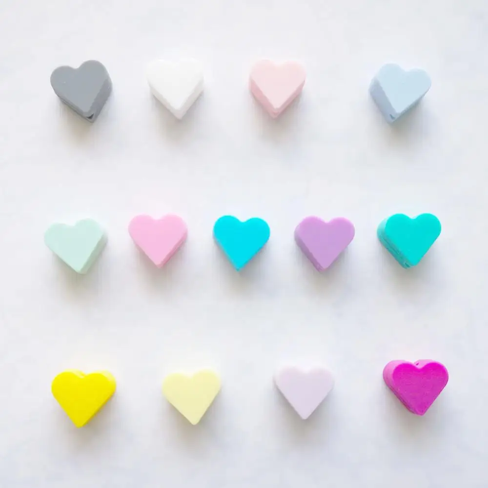 Cuentas de silicona de grado alimenticio para bebé masticable, cuentas de dentición sin BPA, chupete de lactancia infantil, accesorios DIY, 100 Uds.