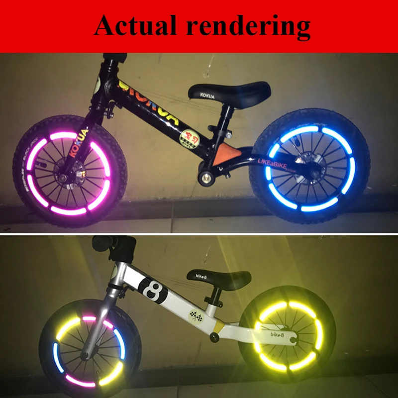 2 шт. велосипедный отражатель флуоресцентный MTB велосипед детская велосипедная наклейка велосипедный обод колеса Светоотражающая наклейка s Аксессуары для велосипеда