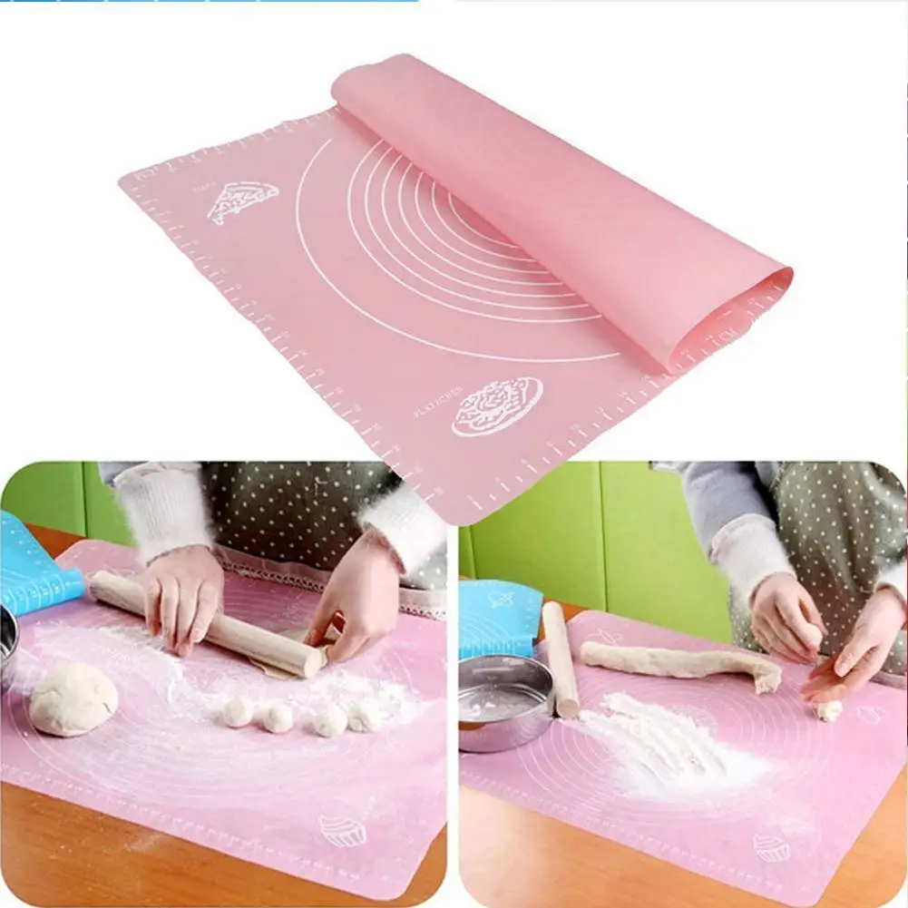 

Silicone Baking Mat Pizza Dough Maker Pastry Kitchen Tools Utensils Bakeware Accessories Kneading Gadgets Tools Cooking Kit S3G5