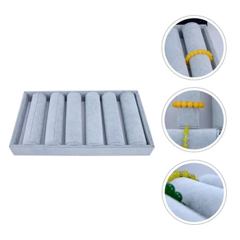 

1Pc Bracelet Storage Box Creative Display Tray Home Jewelry Holder (Grey)
