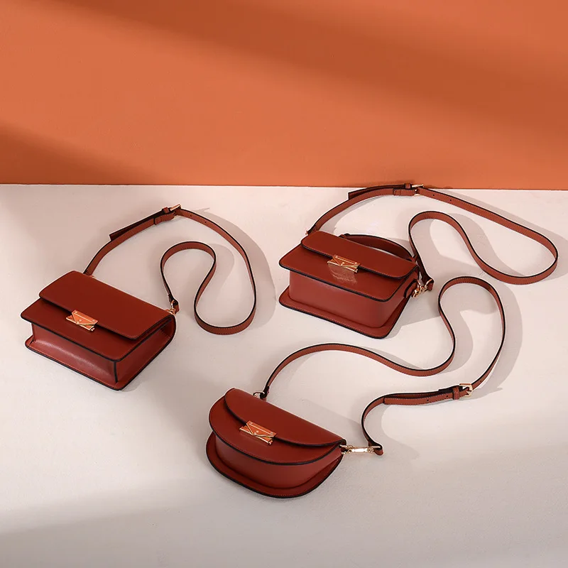 

2019 New Style Autumn And Winter Retro Saddle Bag Simple Versatile INS Ultra-Fire Red Celebrity Style Shoulder Bag Fashion Bag