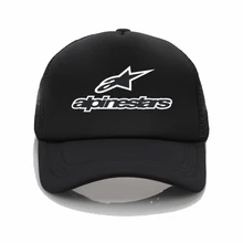 Бейсбольная кепка с принтом в виде альпийской звезды для мужчин и женщин, крутая летняя кепка с сеткой для водителя грузовика, модные регулируемые бейсболки