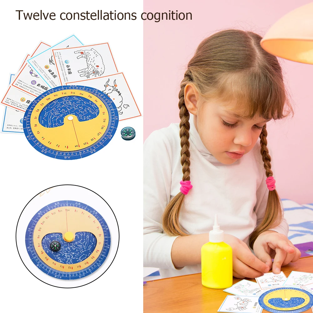 Kids DIY 12 Constellations Cognition Toys Learning Intellectual Craft Kits Craft Kit Handmade Craft Intellectual Kits