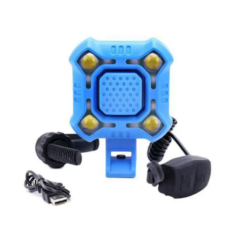 MTB Road Bicycle Headlight Lamp Horn USB Charge IPX6 Waterproof Front Handlebar