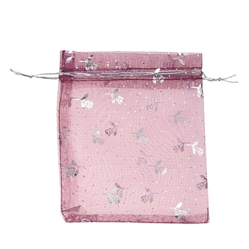 

100 Mixed Organza Wedding Favor Gift Bags Jewellery Pouch 13cm X 10cm