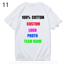 Хлопок, заказной принт, футболка для женщин/мужчин, сделай сам, как фото или логотип, белые футболки, футболки, модная мужская футболка на заказ