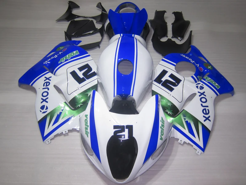 Набор обтекателей GSX R1300 96-07 для Suzuki 1996 1998 2006 2007 1300R GSXR1300 белый синий | Автомобили и