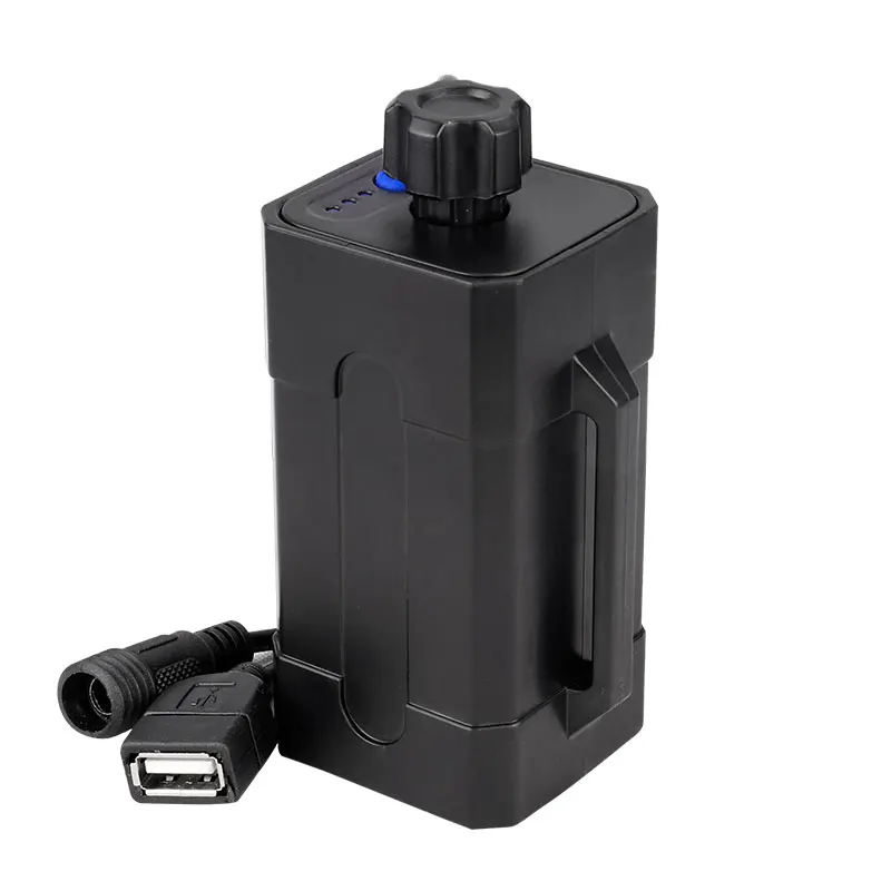 Deemount двойной Напряжение Выход 8,4 V 5 V, велосипедная фара, высокомощный Мощность коробка для 2/4/6 18650/26650 батареи W/ремень Дополнительный 100-240V для адаптера переменного тока