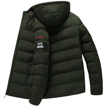 

Green Army Jacket Trench Coat Men Full Length Big Fat Jacket Winter for Mens Bubble Chaqueta Invierno Hombre Bestselling 2019 50