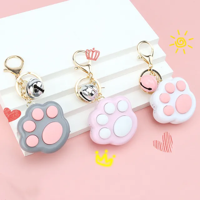 Kawaii Fidget Toys Mini Cat Paw Game Keychain Led Electronic Memory Games for Kids Adults Anxiety Stress Relief Toys Juguetes 3