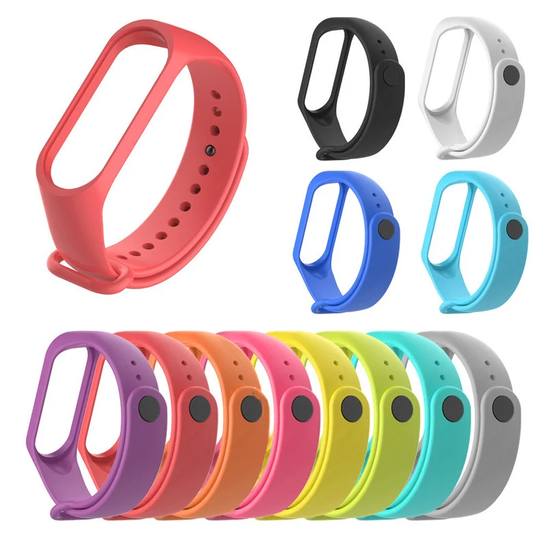Sport Strap For Xiaomi Mi Band 3 4 5 6 Silicone Wrist band fashion style Bracelet Accessory | Наручные часы
