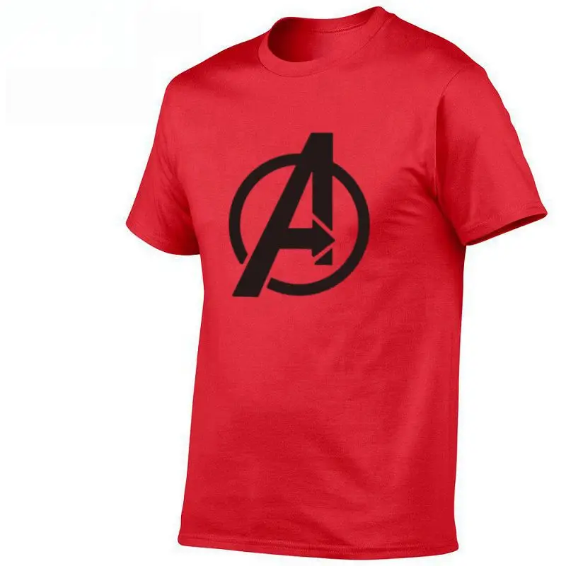 Новая футболка Marvel The Avengers 4 Летняя мода размер плюс мужской футболки Camiseta с коротким рукавом с принтом повседневные мужские футболки с круглым вырезом - Цвет: red