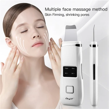 

Nano Ultrasonic Ems Skin Scrubber Ion Face Cleaning Shovel Peeling Facial Lifting Machine Acne Blackhead Removal Light Therapy