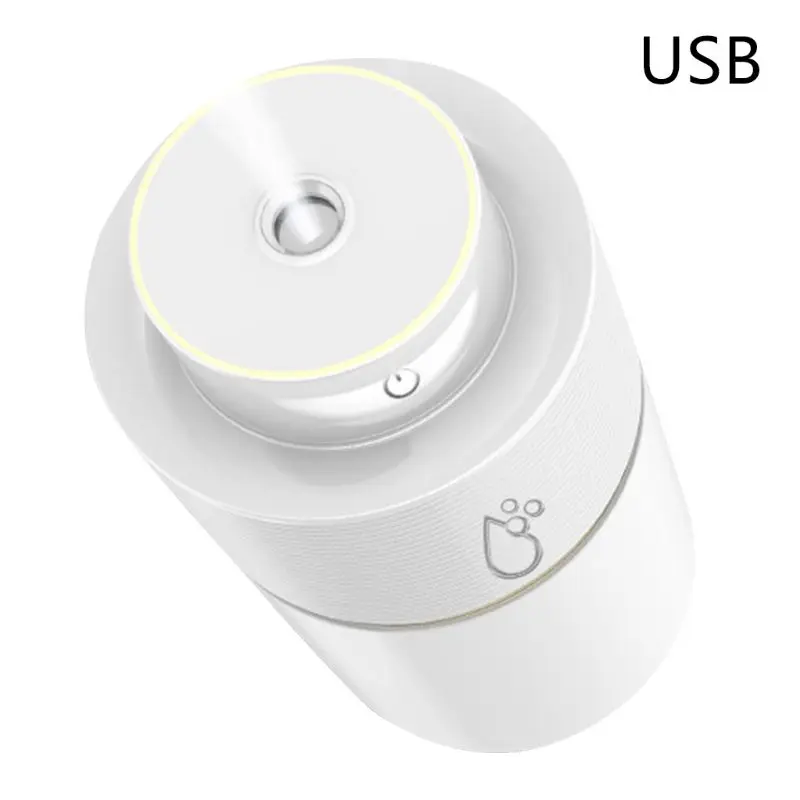 Портативный мини USB Автомобильный увлажнитель воздуха Арома диффузор Эфирные масла Ароматерапия светодиодные лампы для дома и офиса - Цвет: white