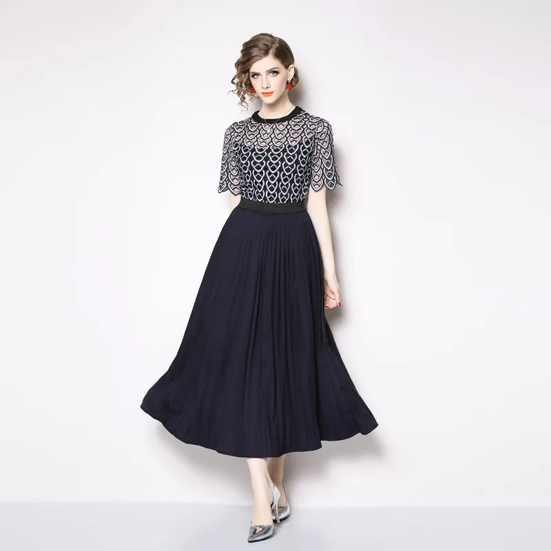 

Photo Shoot Ozhouzhan 2019 New Style Fashion Europe And America WOMEN'S Dress Elegant Debutante Slim Fit Slimming Dress