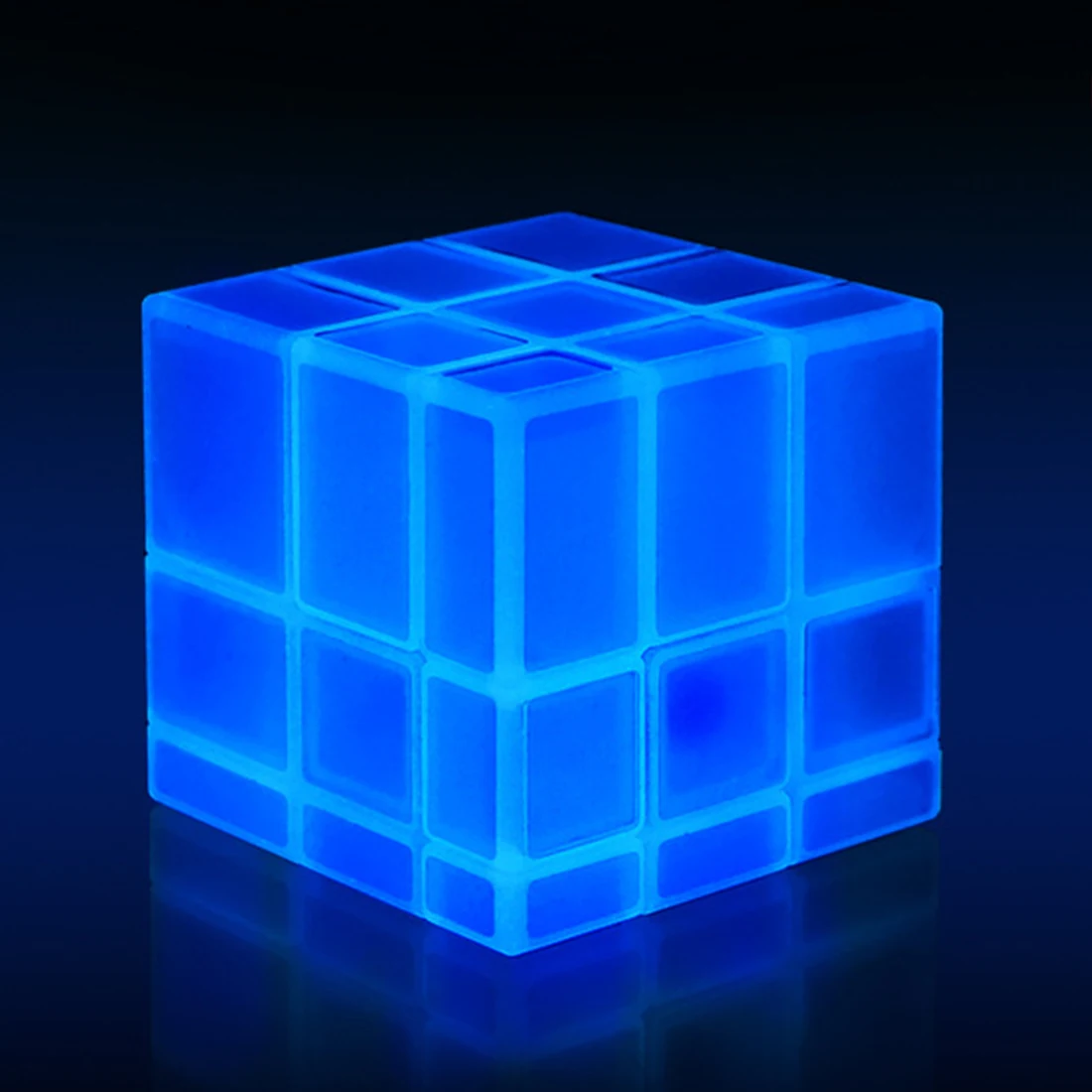 Новинка QiYi 3X3X3 зеркальные блоки светящийся магический скоростной куб