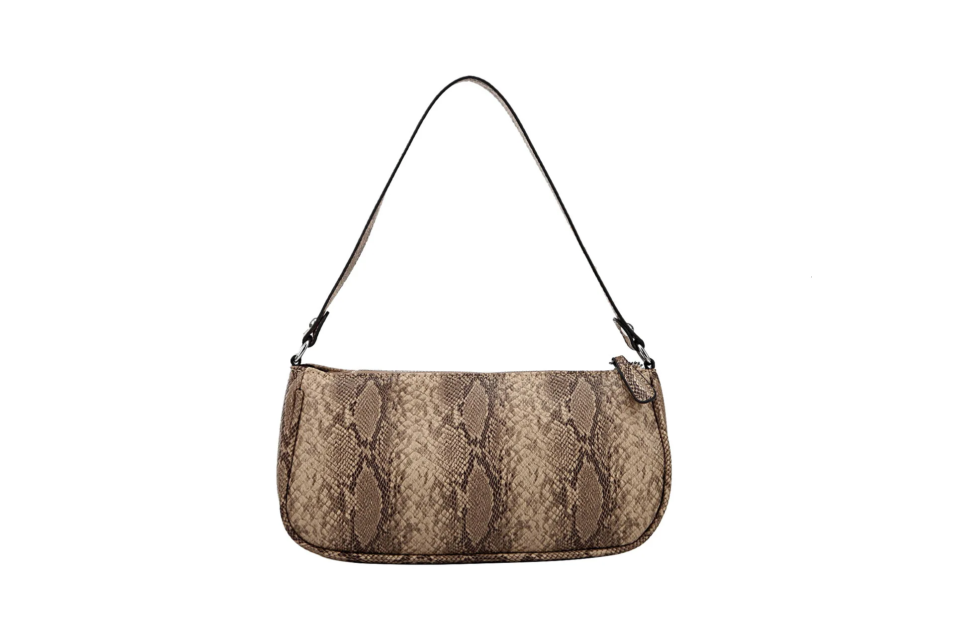 Новая модная сумка на плечо из искусственной кожи с узором «крокодиловая кожа», ручная сумка, индивидуальная универсальная сумка из лакированной кожи - Цвет: Brown snake