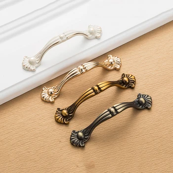 Antique Door Handles Drawer Handles Doorknob Kitchen Cabinet Knobs and Handles European Furniture Hardware Ivory White