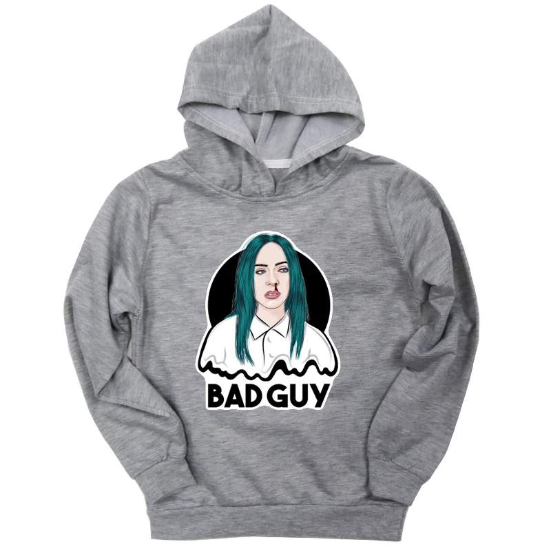 Hoodies 17 Модные толстовки с капюшоном с принтом Билли эйлиш; толстовка для маленьких мальчиков и девочек; хлопковый повседневный спортивный свитер для подростков; сезон весна-осень - Цвет: Hoodies 17