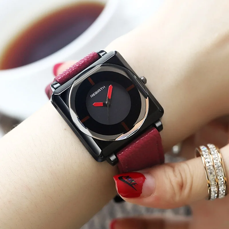 

2019 Top Brand Square Women Bracelet Watches Contracted Leather Crystal WristWatches Women Dress Ladies Quartz Clock Dropshiping