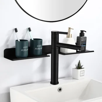 

Bathroom Faucet Wall Storage Rack Wash Stand Free Punch Bracket Home Household Storage Rack Shelves
