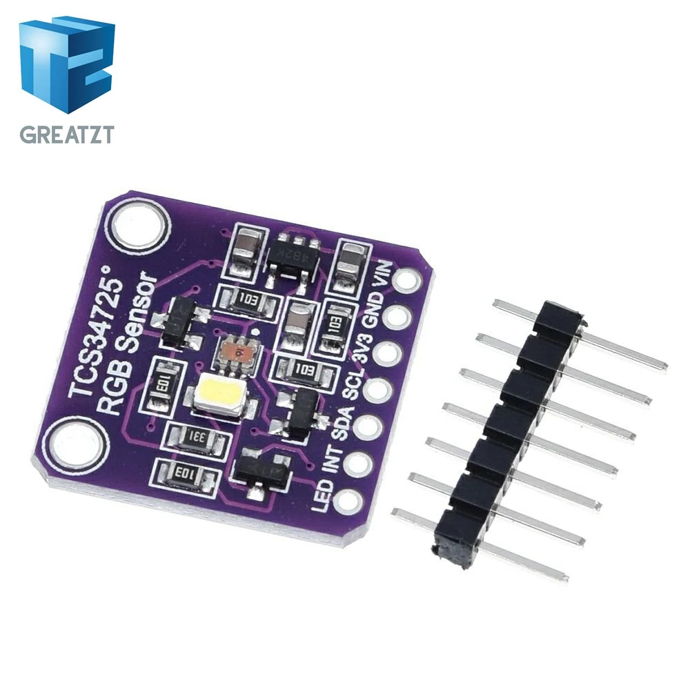 Модуль платы разработки цветного датчика GREATZT 34725 TCS34725 RGB | Электронные компоненты
