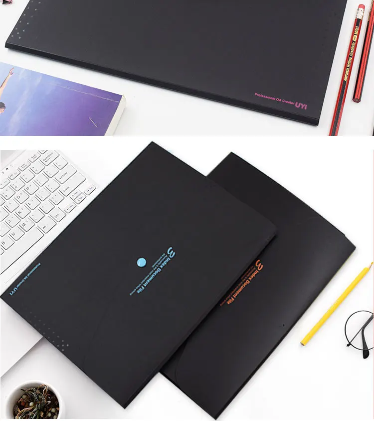 File Holder Korean-style Multilayer Folder A4 Students File Holder Plastic Paper Bag Package Currently Available Wholesale
