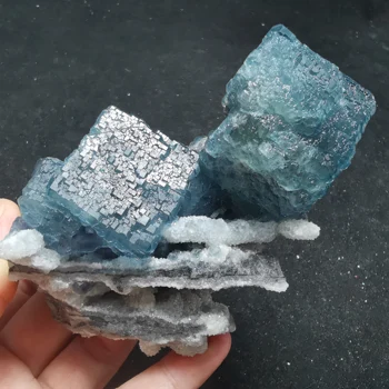 

273.8gNatural rare blue green fluorite cluster mineral crystal specimen stone and Crystal Healing Crystal