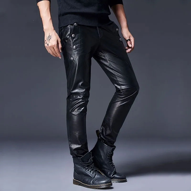 2020 Nieuwe Geitenleer Lederen Broek Mannen Merk Winddicht Motorfiets Biker Broek Lente Casual Skinny Leren Broek 29-36 2020 Nieuwe Geitenleer Lederen Broek Mannen Merk Winddicht Motorfiets Biker Broek Lente Casual Skinny Leren Broek 29-36
