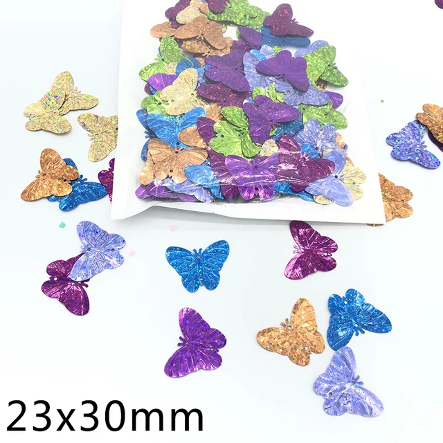 20g/Bag PVC Loose Sequins Paillettes Crafts Mixed Confetti For Nails Art Manicure/Wedding/Festival Decoration Sewing Handcraft Butterfly1