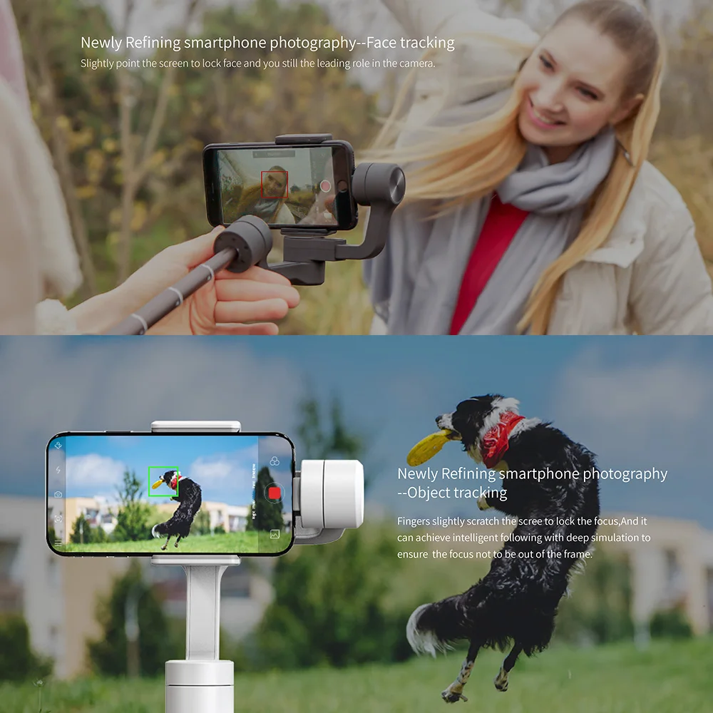 FeiyuTech Vimble 2 Feiyu 3-осевой Ручной Стабилизатор на шарнирном замке для смартфона с 183 мм Полюс штатив для XIAOMI samsung iPhone X, 8, 7