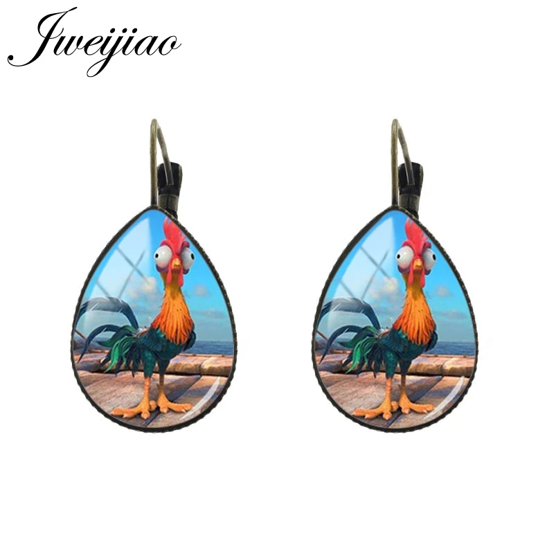 CT01 18 JWEIJIAO Cartoon Princess Adventure Earrings Tear water-drop Ear Clip Earrings Glass photo children jewelry girls gift CT01 - Окраска металла: CT01 18