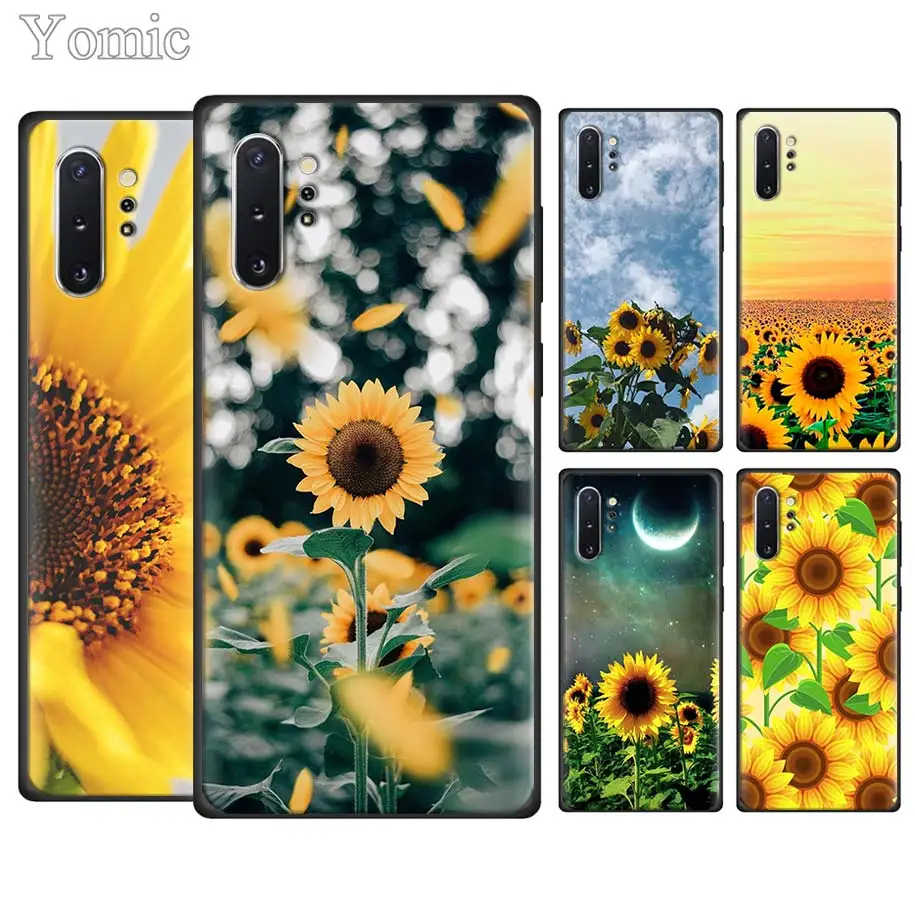 

Sunflower Flowers Phone Cases for Samsung Galaxy Note 10 10 Plus (5G) Note 8 9 S10e S8 S9 S10 Plus S7 Soft TPU Cover