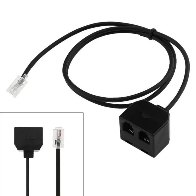 RJ9 4P4C Штекерный соединитель портов с двумя разъемами для телефонного