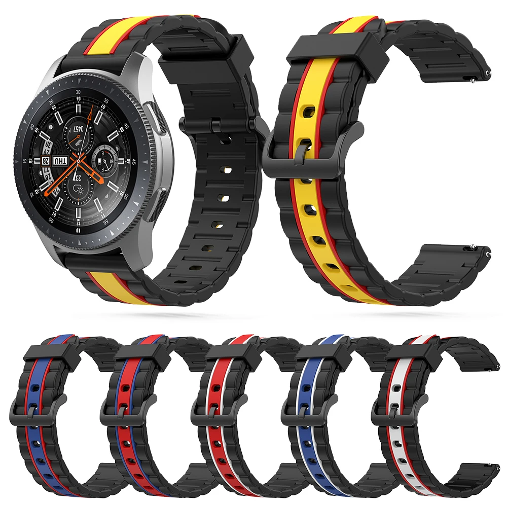 

Ремешок силиконовый для Huawei Watch GT 2 46 мм, сменный спортивный браслет для наручных часов Galaxy Watch 3 45 мм, детали