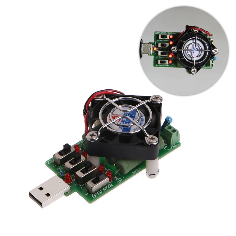 Регулируемый 15 ток USB нагрузочный резистор Сопротивление разрядки Емкость тестер Прямая поставка поддержка