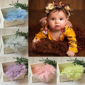 

Wool Blanket Backgrounds To Baby Newborn Photography Decoration Rug For New Born Photoshoot Props Accessories Carpet Backdrop