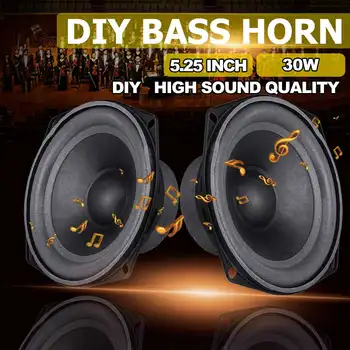 

5.25 inch 30W 6 ohm Magnetic Speakers Super Bass Subwoofer Neodymium Car Speaker Horn DIY Bass Horn Loudspeaekr