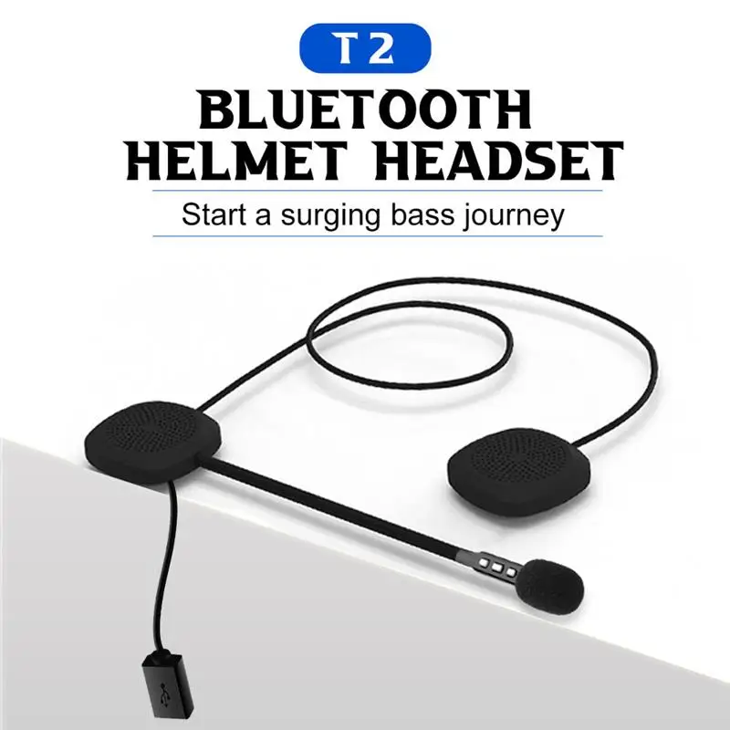T2 Wireless Earphone Motorcycle Headset Handsfree Calls Stereo Helmet Moto Movement Intercom 5 0 Bluetooth Headphone Waterproof