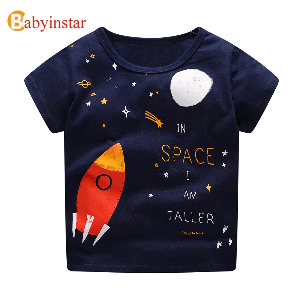 Babyinstar 2020 футболка для мальчиков детские футболки с мультяшным рисунком Детские