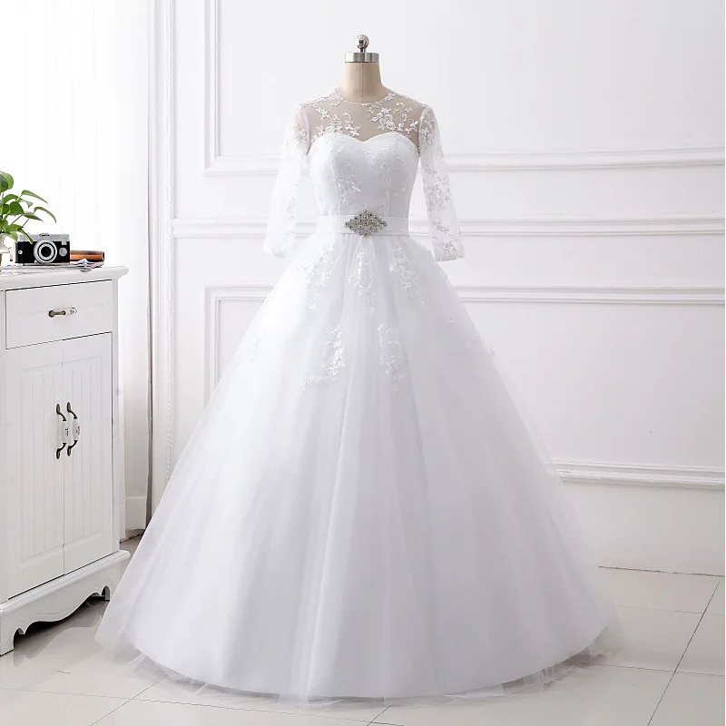 Robe de soiree,, с круглым вырезом, с коротким рукавом, с кружевной вышивкой, ТРАПЕЦИЕВИДНОЕ длинное свадебное вечернее платье, vestido de festa, DresSZ-11 для выпускного вечера