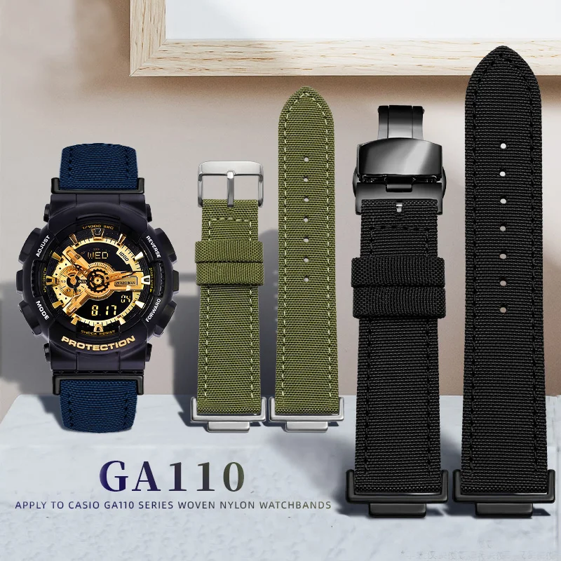 Nylon Leather Modified Watchband For Casio G Shock GA 110/100/120/150 GD 100/110  DW5600 5610 Bracelet Band 16mm Adapter Strap|Watchbands| - AliExpress