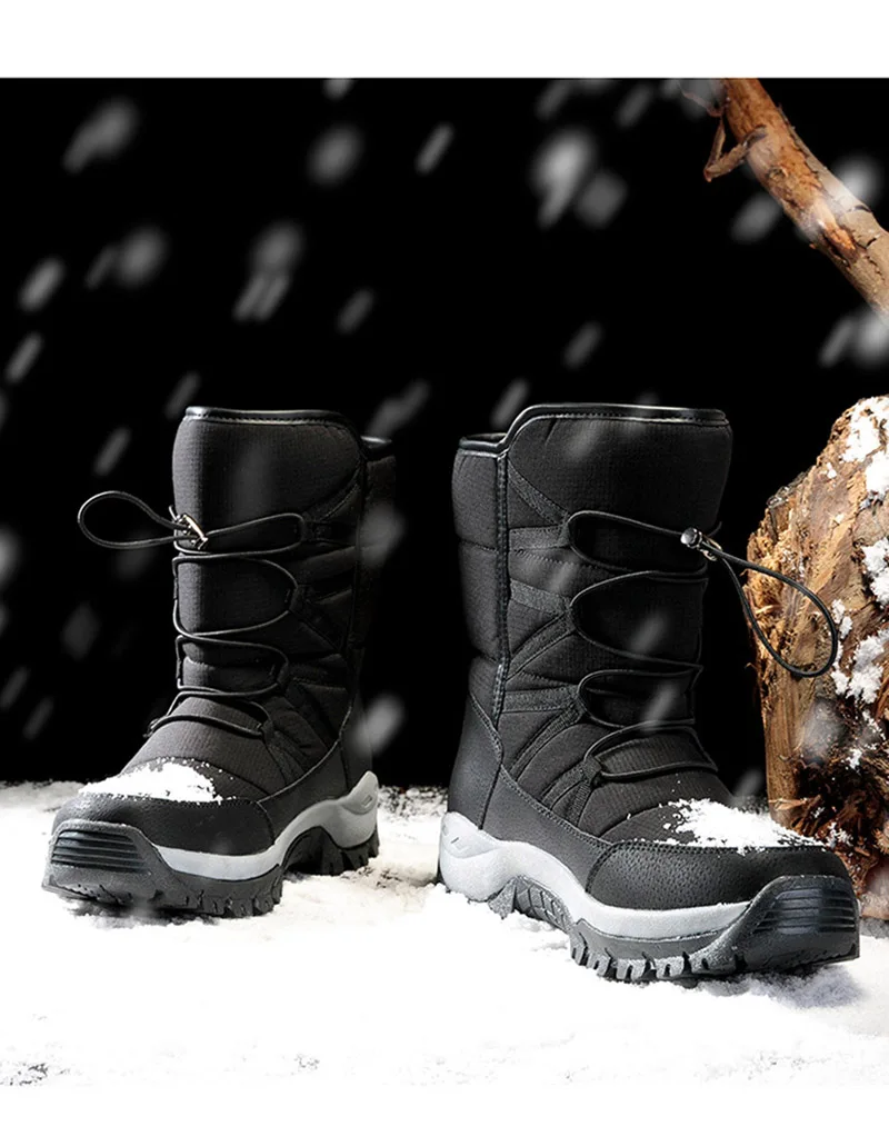 Уличная обувь для мужчин и женщин; зимняя обувь для пешего туризма; теплые зимние ботинки; водонепроницаемые ботинки на платформе; мужские ботинки для походов на горную охоту