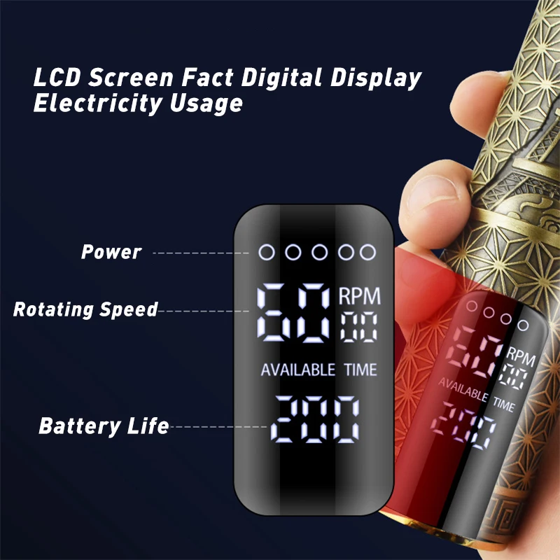 Máquina de Cortar Cabelo Elétrica Aparador Recarregável Barbeador Barba Barbeiro Display Led 3 Alavancas Adustable Corte Máquina Usb 1 Computers & Electronics
