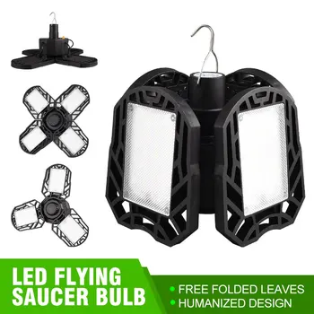 

78/104LED Multifunctional Folding Chandelier Solar Lamp USB Rechargeable UFO Light Four-leaf Emergency Lamp