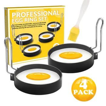 

2/4Pcs huevo frito Shaper de molde para tortillas molde freír huevos herramientas de la cocina accesorios de cocina